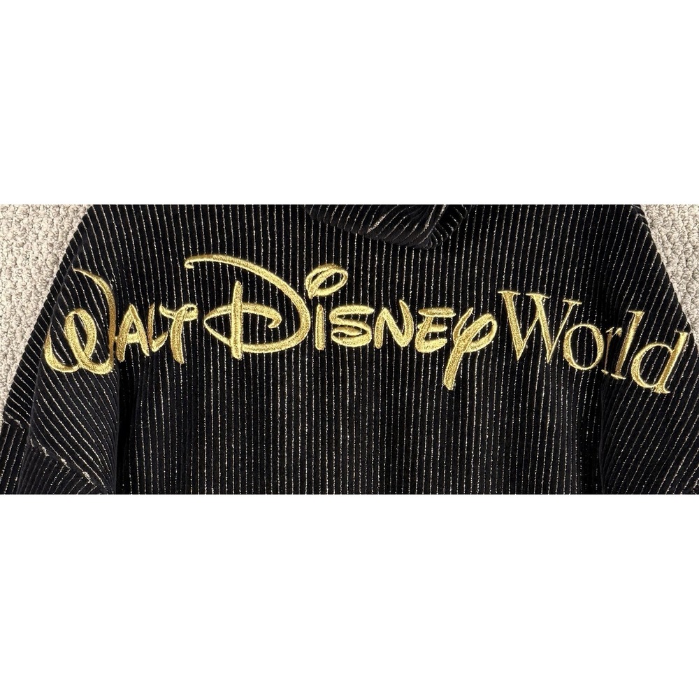 Disney World 50th Hoodie Spirit Jersey XS Black‎ Corduroy Gold Logo - Picture 4 of 15